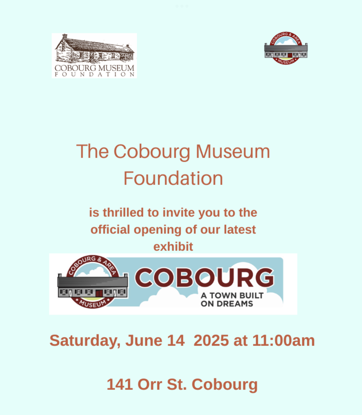 June 14, 2025 - Join us for the opening of our new exhibits @ 11am