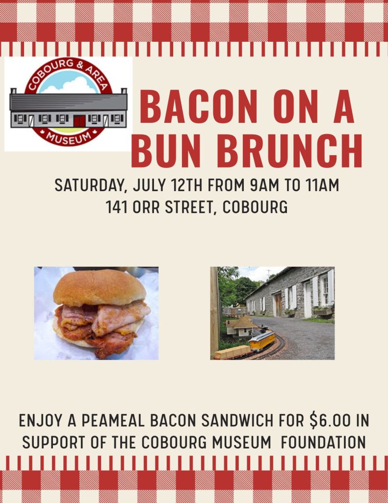 Bacon On A Bun Saturday, July 12, 2025 9 - 11am $6